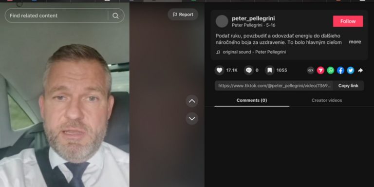 Il video più visto sull'assassinio di Robert Fico è quello di Peter Pellegrini di ritorno da una visita in ospedale al Primo Ministro (via TikTok)