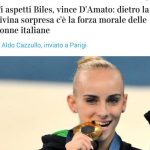 "Ti aspetti Biles, vince D'Amato: dietro la divina sorpresa c'è la forza morale delle donne italiane". Il titolo, discutibile, di un articolo di Aldo Cazzullo esemplificativo di come il giornalismo sportivo ha coperto le Olimpiadi di Parigi.