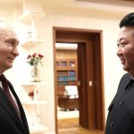 Il presidente russo Putin e il coreano Kim durante l'incontro dello scorso giugno in Corea a Pyongyang