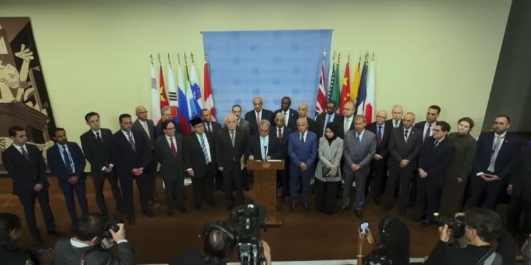 I rappresentanti dei 52 paesi che hanno chiuso all'ONU l'embargo delle armi verso Israele