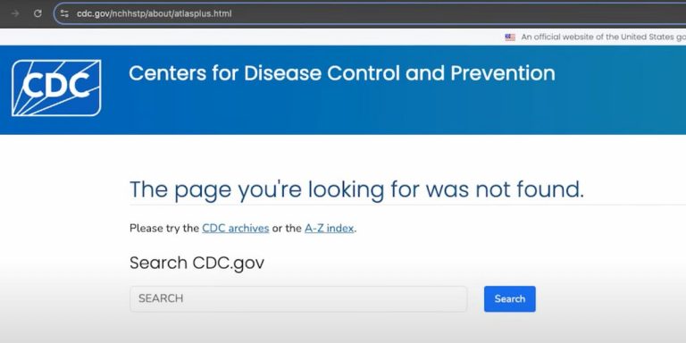 Una pagina rimossa del CDC americano. I centri per la prevenzione delle malattie sono tra i siti colpiti dalla rimozione dei contenuti non graditi voluto dall'amministrazione Trump