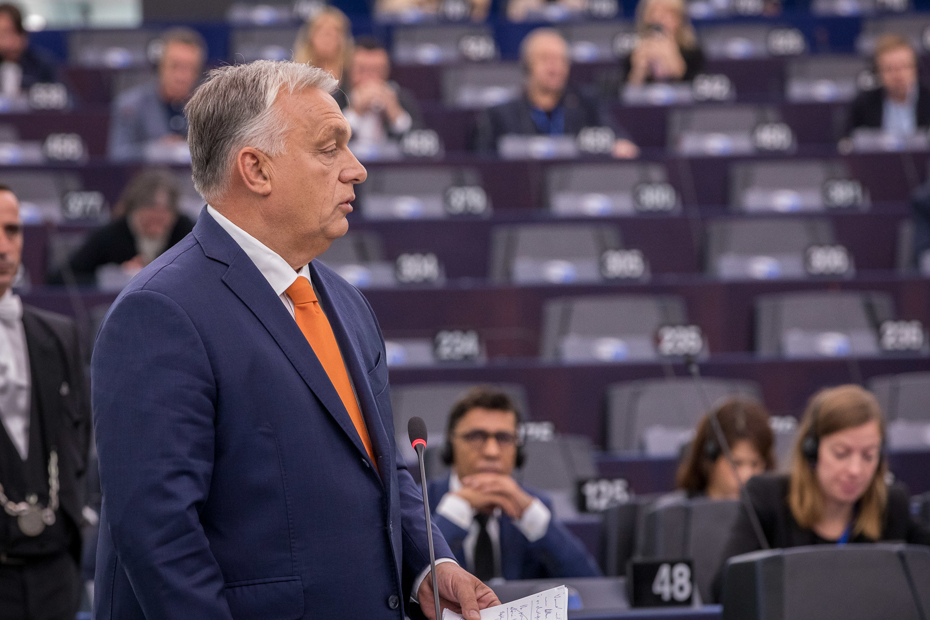 Vitkor Orban di fronte al Parlamento europeo